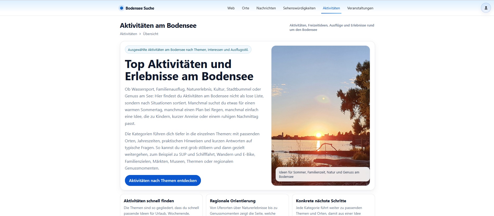 Aktivitäten am Bodensee